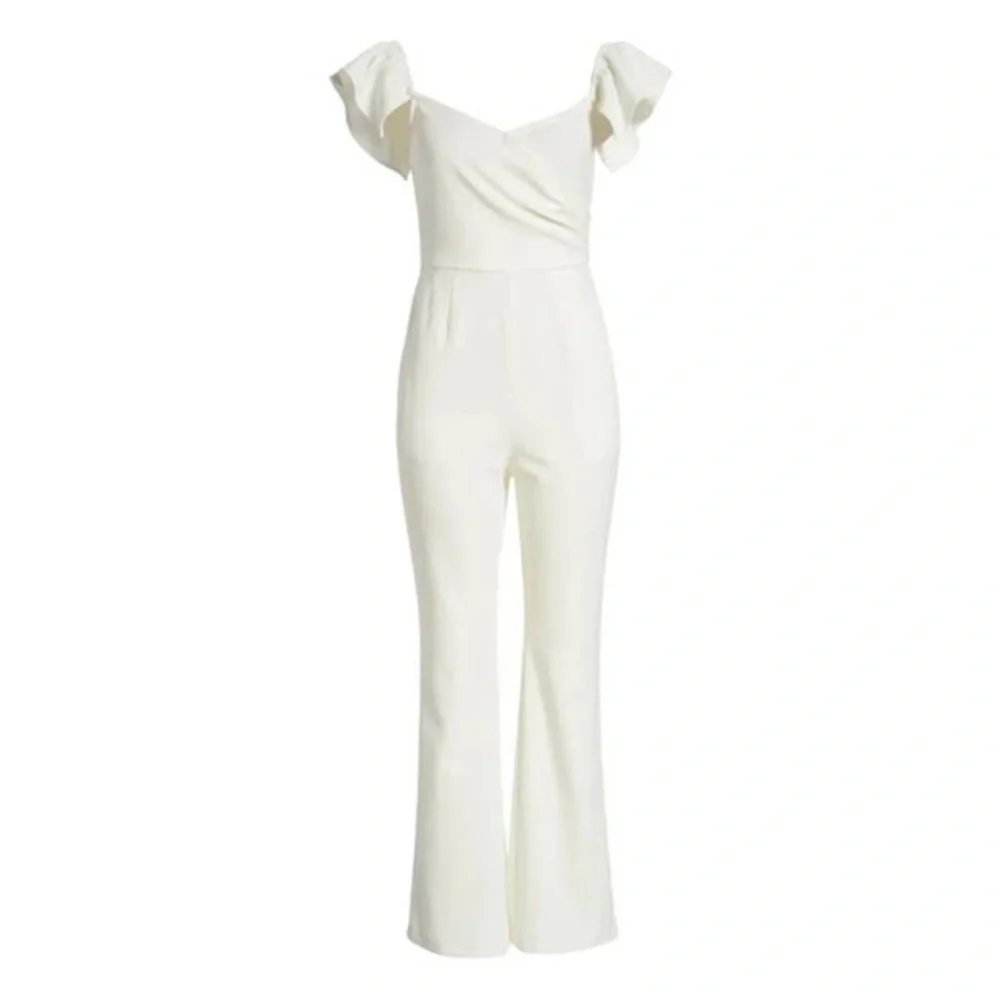 Chelsea 28 size L white off the shoulder jumper with pockets - Picture 3 of 5